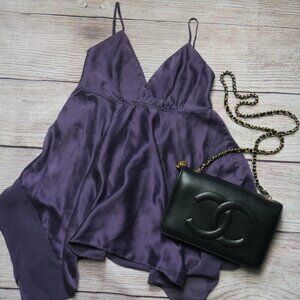 Dark Purple Spaghetti Strap Blouse